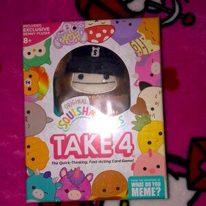 Bnib - sealed Benny take 4 squishmallow clip & game
